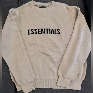 Fear Of God Essentials SSENSE Exclusive Pullover Sweater Linen Size XXL